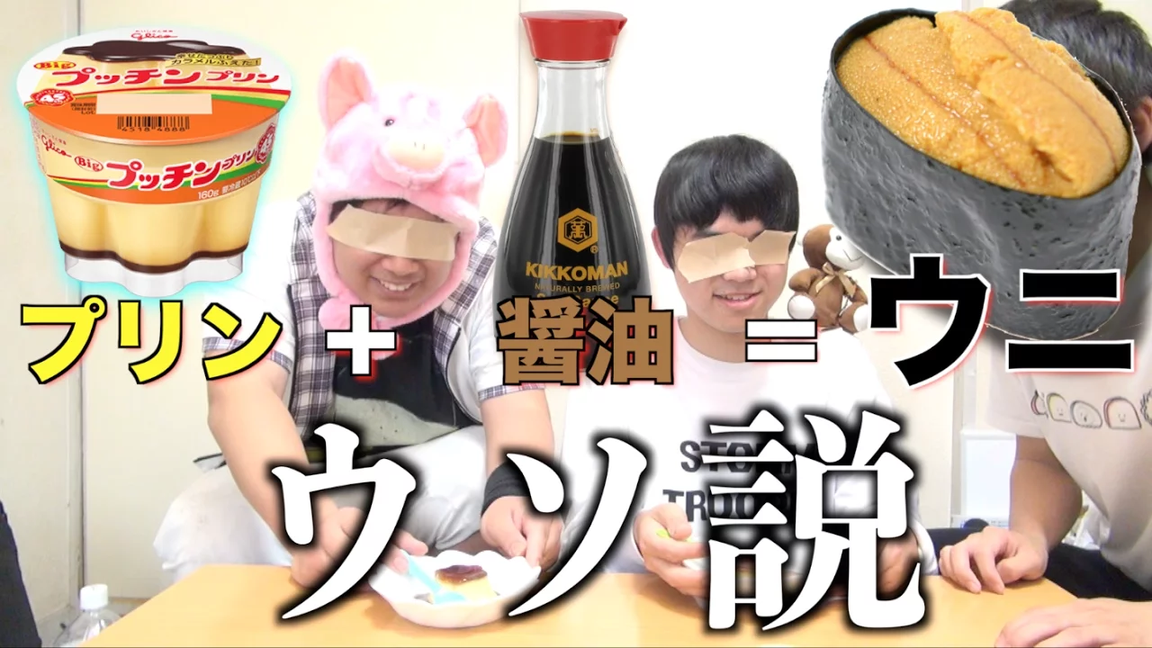 目隠しして『プリン＋醤油＝ウニ』が本当なのか検証してみた