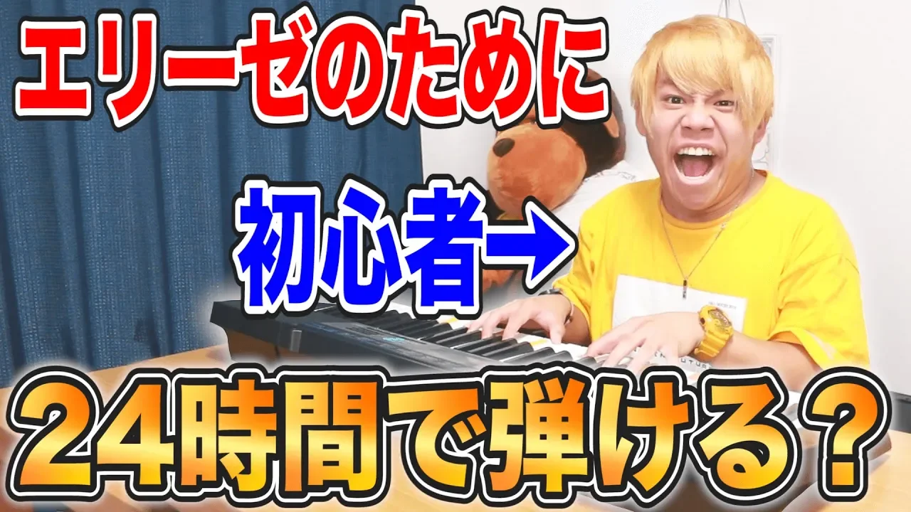 初心者が24時間ピアノを練習したら『エリーゼのために』は弾けるようになるのか！？