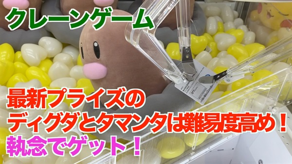 【クレーンゲーム】最新プライズのディグダとタマンタは難易度高め！執念でゲット！