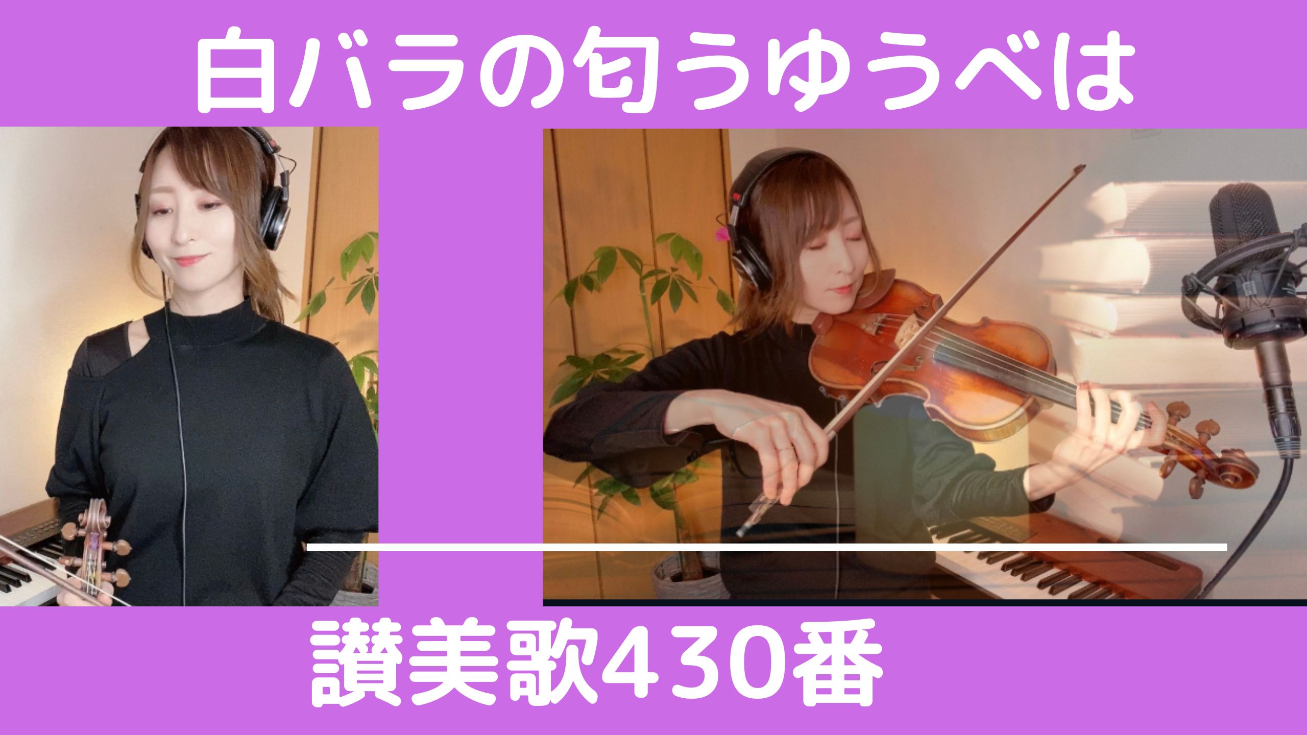 【演奏動画】白薔薇の匂う夕べは&讃美歌430番