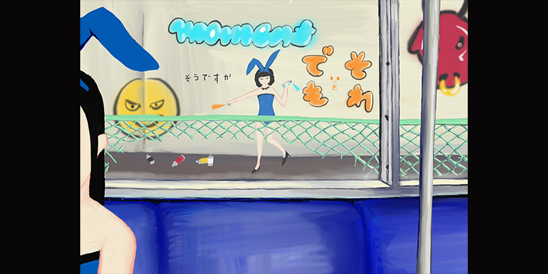 絵を描きました23-69(バスの中)