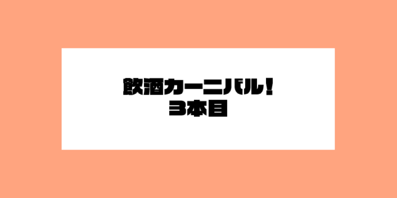 飲酒カーニバル!3本目