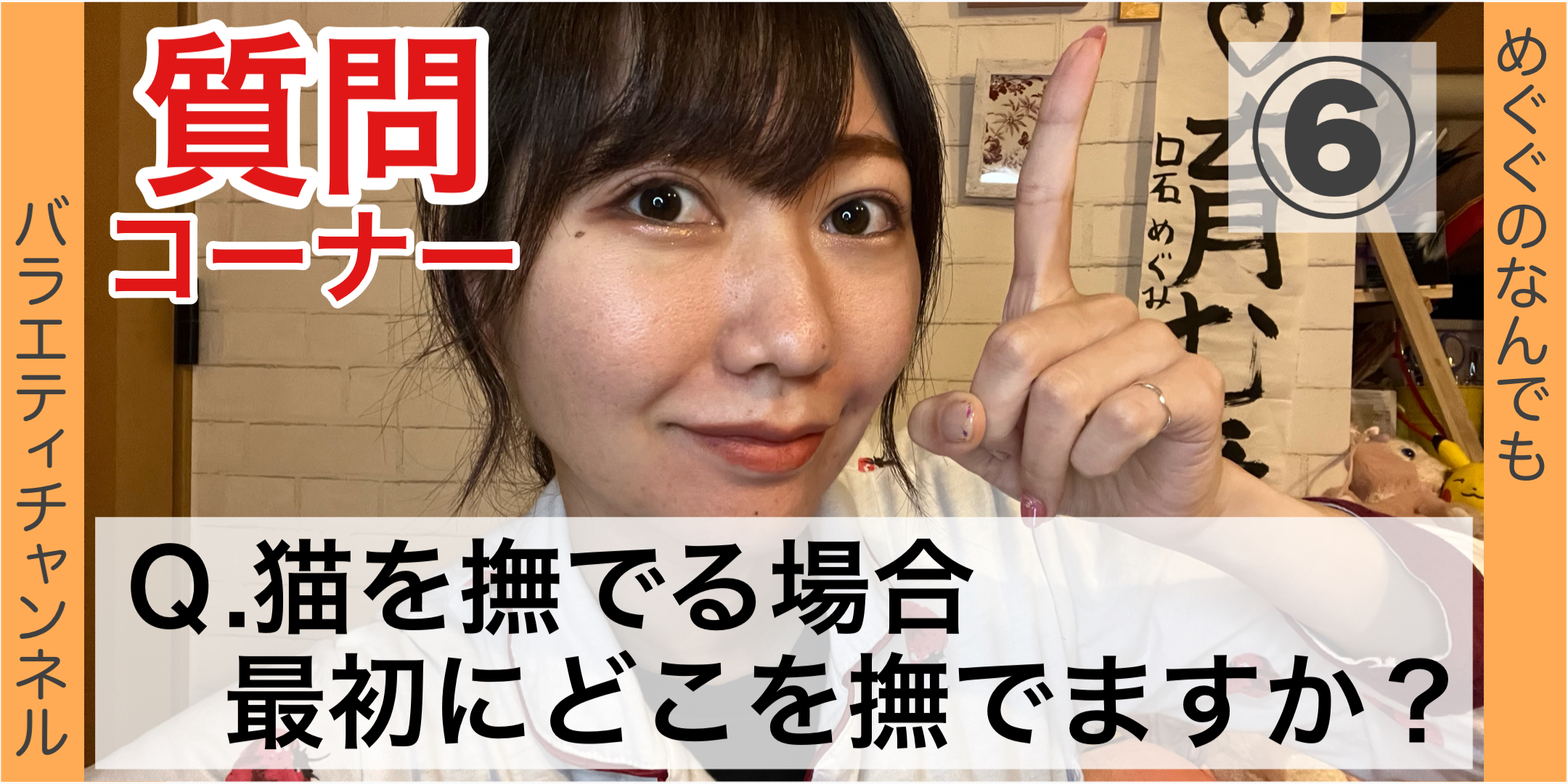 質問コーナー⑥：Ｑ. 猫を撫でる場合最初にどこを撫でますか？