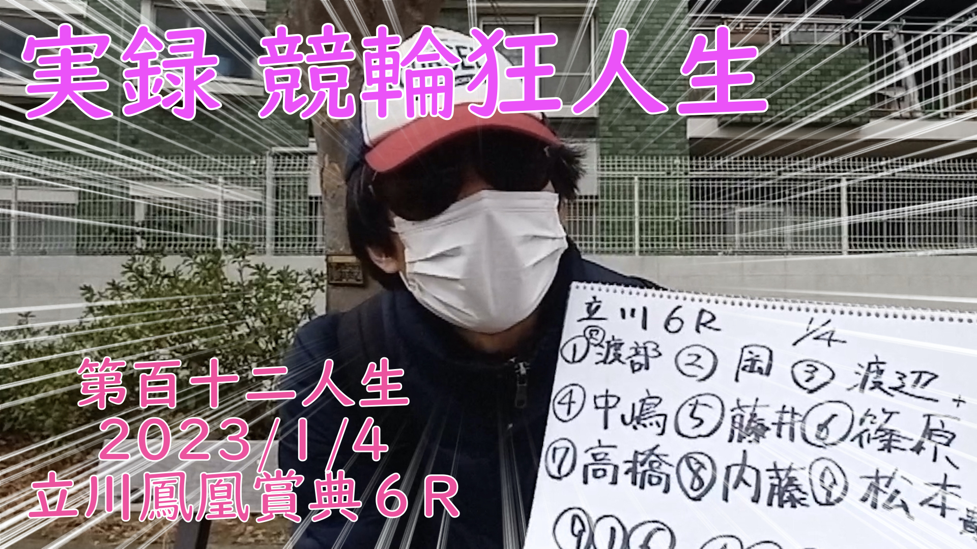 【競輪】"究極の心理戦、競輪をわかりやすく解説！今回は2023/1/4立川競輪鳳凰賞典6R予想・結果をお伝えいたします。