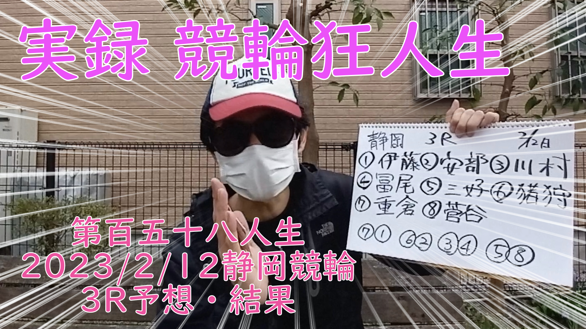 【競輪】"究極の心理戦、競輪をわかりやすく解説！今回は2023/2/12静岡競輪3R予想・結果をお伝えいたします。