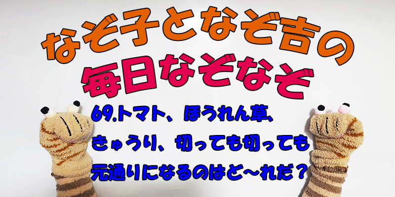 【なぞなぞ】なぞ子となぞ吉が毎日オリジナルなぞなぞを出題します！頭の体操！果たしてあなたは解けるのか！？第六十九問目！