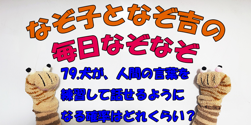 【なぞなぞ】なぞ子となぞ吉が毎日オリジナルなぞなぞを出題します！頭の体操！果たしてあなたは解けるのか！？第七十九問目！