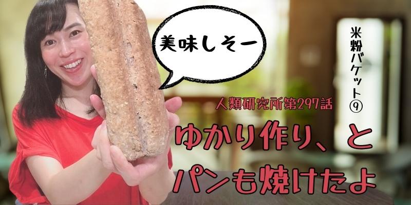 ゆかり作り、とパンも焼けたよ／米粉バケット⑨【人類研究所第297話】志村りお