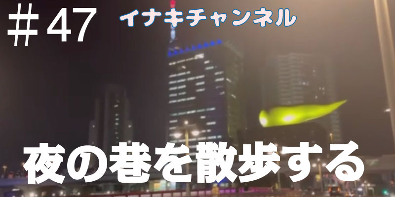 夜の巷を散歩する