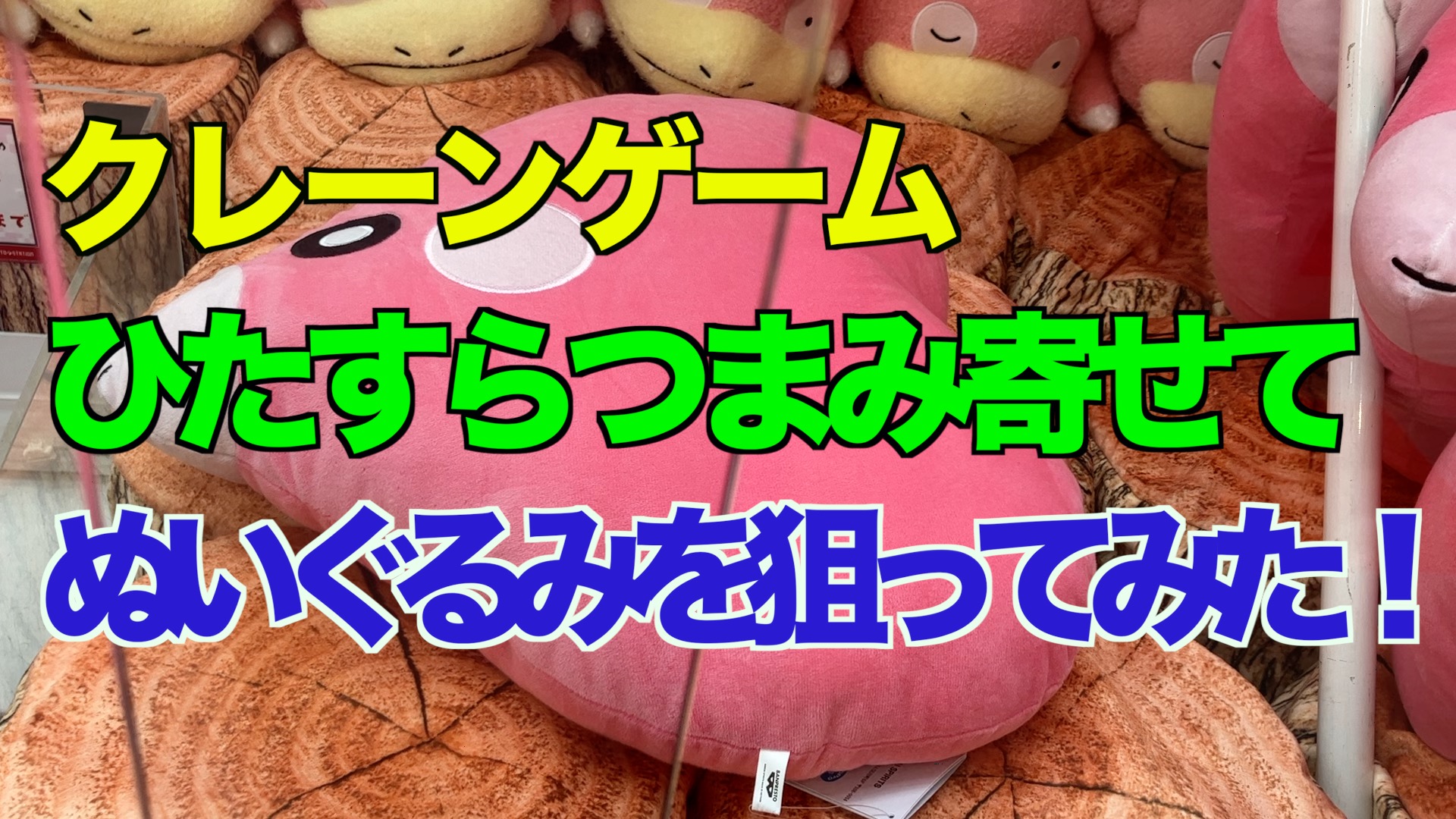 【クレーンゲーム】ひたすらつまみ寄せてぬいぐるみを狙ってみた！