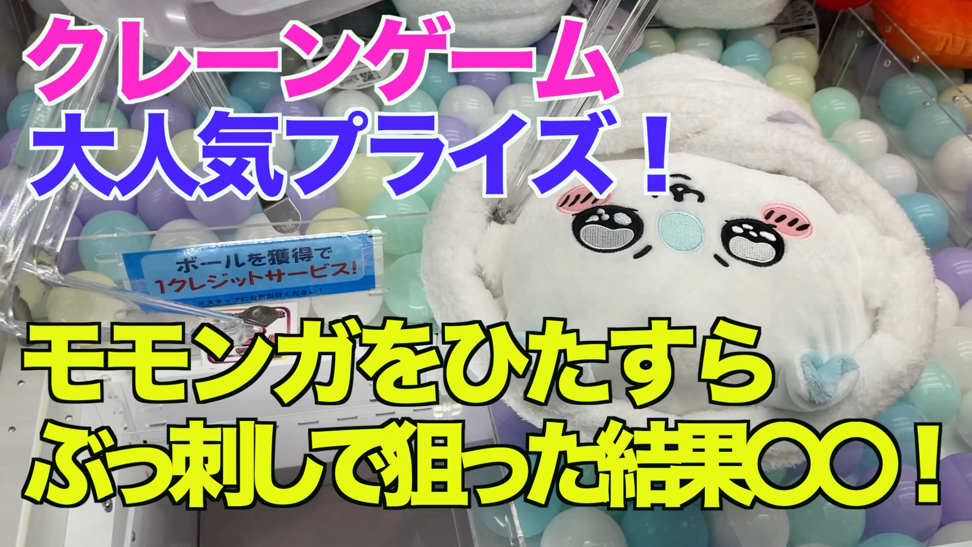 【クレーンゲーム】大人気プライズ！モモンガをひたすらぶっ刺しで狙った結果〇〇！