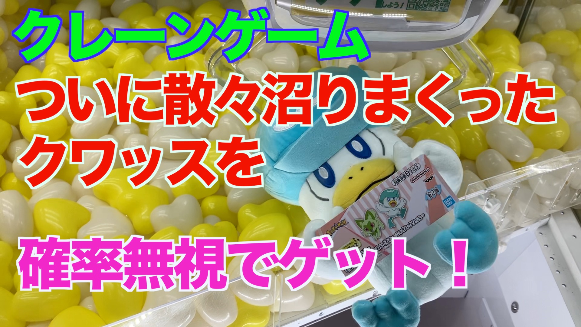 【クレーンゲーム】ついに散々沼りまくったクワッスを確率無視でゲット！