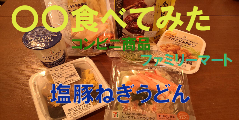 〇〇食べてみたーコンビニ商品編　塩豚ねぎうどん